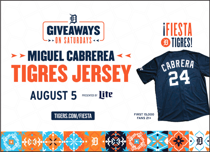 Miguel Cabrera Detroit Tigers Baseball Jersey Giveaway