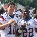 Bryce Petty and David Wilson of Team USA with their Gold Medals