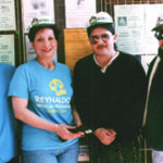 Ramón Pérez [center] with fellow workers at civic cleanup activity in Toledo , circa 1992.