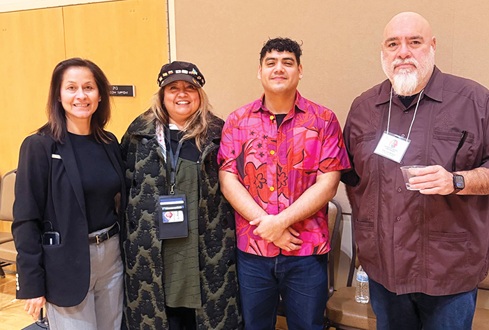 Linda Ruiz-Bringman, TPS Assistant Superintendent of Student, Family, and Community Engagement, Dr. Linda Alvarado-Arce, editor of La Prensa, Inc., the keynote speaker- Saul Flores, and Dr. Luis H. Moreno, Associate Teaching Professor in the Department of Ethnic Studies and the School of Cultural and Critical Studies.
